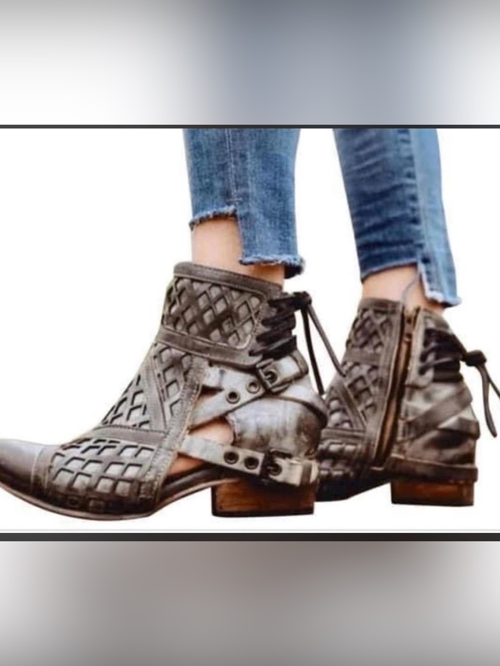 Womens Taupe Skyler Lace-Up Ankle Boots